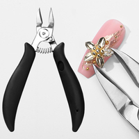 ZHJIA Pince à bec d'aigle en acier inoxydable noir, très vendue, pour retirer les ongles épais, professionnelle pour salon et usage domestique, pour le nail art