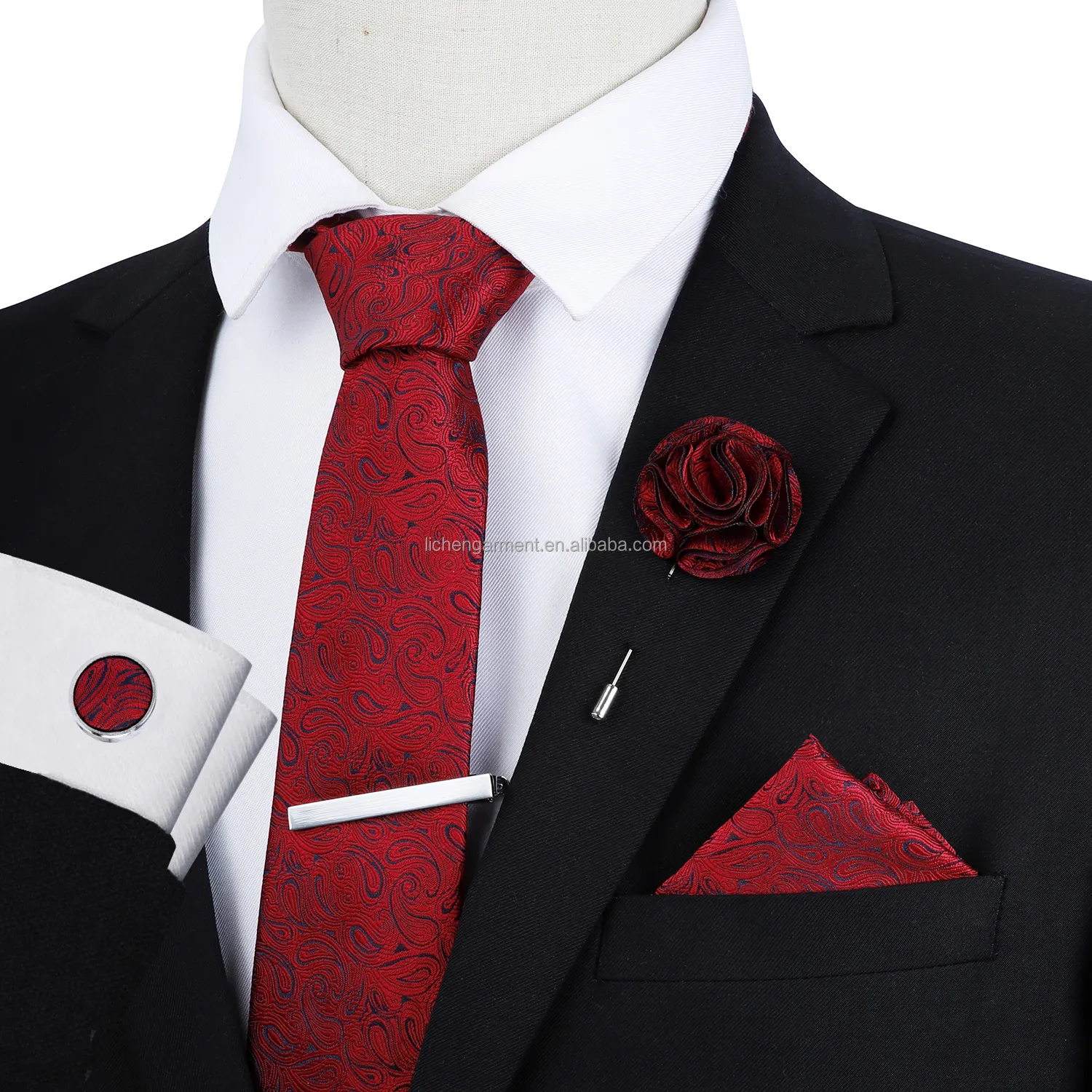 Classic Formal Styles Navy Blue Necktie Business Suit Matching Silk Mens Tie Stripe Tie Gift