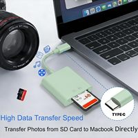 Lecteur de carte SD pour iPhone 15/16/17, iPad, MacBook, Mac, caméra de chasse - USB Type-C double fente, Plug & Play