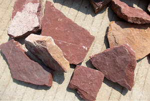 Rode Landschapsarchitectuur Rivier Rotsen Leisteen Blok Natuur Leisteen Steen - Product Image 3