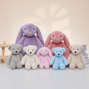 Peluche Premium Morbidi per Regali di Pasqua, Animali Imbottiti (Pecora, Elefante, Scimmia), Giocattoli Calmanti Ponderati (Coniglio) - Product Image 1