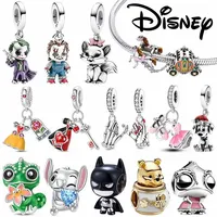 Set di Ciondoli e Charms in Argento 925 con Zirconi Disney Princess & Pascal per Collane e Bracciali, Regalo per Donne per Feste e Festival