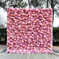 DKB Arrangements floraux naturels d'extérieur, Décoration murale de fleurs en soie avec roses blanches pour mariage, Noël, Fête des Mères
