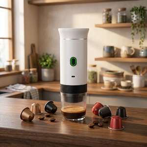 Cafetera Portátil de Cápsulas Recargable, Mini Máquina de Espresso Manual 3 en 1, 20 Bares, Equipo para Picnic al Aire Libre - Product Image 1