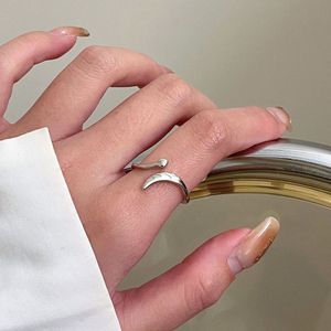 Yinruitai S925 Sterling Silver Feather <b>Open</b> <b>Ring</b> For Women Everyday Wear - Product Image 2
