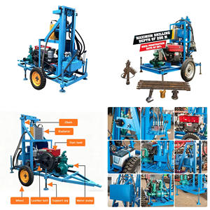 Boorinstallatie op aanhanger, 150m waterputmachine met dieselmotor en hardmetalen boorkop - Product Image 3