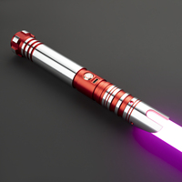 Sable de luz de una pieza para Dropshipping, con oscilación suave, luz base, espada de color infinito, juguete luminoso Neopixel, coleccionable divertido