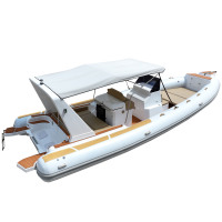 Zhenbo Luxury 8.6m Nervure Bateau gonflable avec moteur hors-bord en fibre de verre haute performance pour la dérive océanique série 860