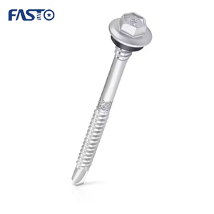 Chất lượng cao nhà máy bán hàng trực tiếp đôi chủ đề indent Hex đầu tự khoan vít kẽm mạ với EPDM máy giặt - Product Image 1