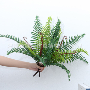 Planta Artificial de Helecho Greenway, 12 Cabezas, Verde, Decoración Interior y Exterior, Sala de Estar, Centro Comercial - Product Image 1