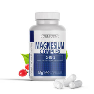 Capsule de complexe de magnésium 3-en-1 OEM d'usine Les capsules de composé de magnésium sont utilisées pour le sommeil, les nerfs musculaires et la santé cardiaque - Product Image 2