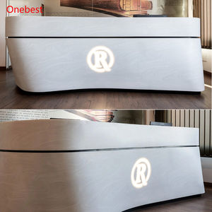 Comptoirs d'accueil LED durables en marbre massif pour bureaux, salons et spas – Design clôtuuré - Product Image 2