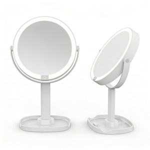 LED Double Sided Makeup <b>Mirror</b> Round <b>Vanity</b> <b>Mirror</b> 10X 20X Magnifying Desktop Beauty <b>Mirror</b> for Bathroom Bedroom - Product Image 5