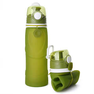 Bouteille de shaker à protéines personnalisée en silicone pliable sans BPA Kean Squeeze - Product Image 3