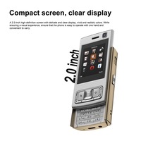 Teléfono Móvil de Bolsillo N95 Pro Mini, Diseño Deslizante, 2 SIM en Espera, Pantalla de 2.0 Pulgadas, Luz Intermitente, Grabación de Llamadas, Teléfono con Botones Pequeños