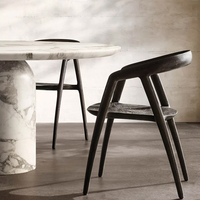Ensemble de table à manger ronde moderne de luxe sculpté en marbre pour la maison, le mobilier et la salle à manger