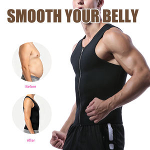 Langqin Men Neoprene Sweat Sauna Bodysuit Waist Trainer Slimming Shapewear Corset Underwear <b>Belly</b> Control Gym Fat Burn Tank Top - Product Image 4