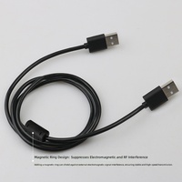 Câble de données USB haute vitesse mâle-mâle résistant aux interférences, longueur de 1 mètre, pour connexion d'ordinateur, disque dur externe