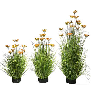 Plante artificielle en pot avec fleurs en dentelle, 100cm-200cm de haut, simulation réaliste, décoration intérieure et extérieure pour la maison, accessoires de photographie de mariage - Product Image 1