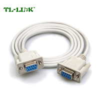 Kabel Serial RS232 9-Pin Male ke Female DB9 9-Pin Konverter PC Ekstensi Jalur Data Printer