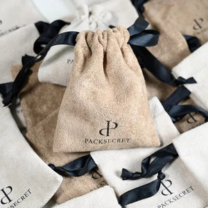 Wholesale Custom Printed Small Suede Drawstring Pouch Personalized Velvet Jewelry <b>Container</b> with Logo for Watch <b>Perfume</b> Gift - Product Image 2
