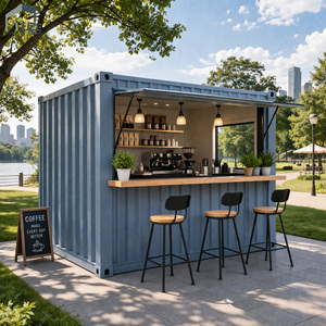 Chiosco Prefabbricato in Struttura d'Acciaio Personalizzabile, Bar e Caffetteria Container Pop-up da 10 Piedi - Product Image 2