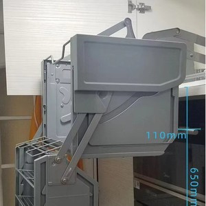 GQK Modern Pull Down Kitchen Cabinet Elevator <b>Basket</b> Double-Body Lifting <b>Storage</b> System Large Capacity Wall Cabinet Organizer - Product Image 2