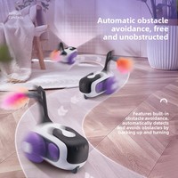 2-in-1 RC Katzenspielzeugauto mit Federstab, interaktives Kätzchenspielzeug, USB-wiederaufladbar, automatische Hindernisvermeidung, OEM-Großhandel