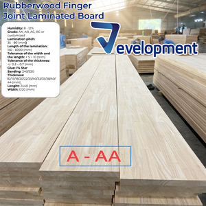 Development Rubber Wood Finger Joint Laminated Board A-AA Grade 1220mm Width 2440mm Length F4 Star <b>Glue</b> Indoor Furniture Use - Product Image 1