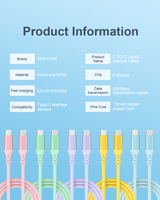 Grosir Cina kabel Data Usb Oem penjualan laris kabel silikon 1m 2m PD100W kabel pengisi daya ponsel