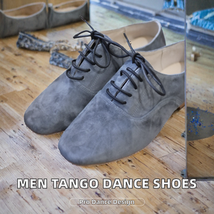 Chaussures de danse latine pour hommes, semelle extérieure en faux daim, lacets, emballage personnalisé - Product Image 2