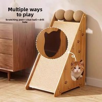 Planche à gratter pour chat en sisal moderne Tampon à griffes vertical résistant à l'usure Meulage de l'arbre à chat Griffoir Jouet pour chat Carton emballé
