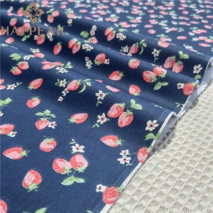 Happeak Mềm Tana Cỏ 100% Bông Hoa Vải Thoáng Khí Dâu Tây In Poplin Vải - Product Image 4