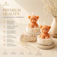 Vela Aromática de Oso de Peluche Personalizada, Linda Vela de Cera de Soja con Forma de Animal, Regalo Decorativo para Decoración del Hogar, Boutique, Venta al por Menor, OEM, Marca Privada
