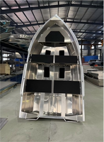 Bateau de pêche en aluminium de 2,5 m pour les loisirs aquatiques et les activités de loisirs, coque légère soudée à l'argon, design durable résistant à la corrosion