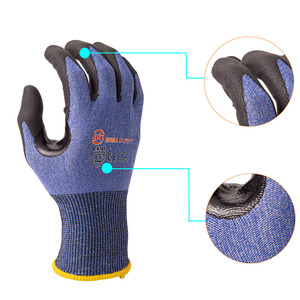 Nouveaux gants anti-coupure en nitrile micro mousse ANSI A4 HPPE gants <span class=keywords><strong>de</strong></span> travail <span class=keywords><strong>de</strong></span> <span class=keywords><strong>protection</strong></span> <span class=keywords><strong>pour</strong></span> l'industrie du <span class=keywords><strong>boucher</strong></span> résistance aux coupures améliorée - Product Image 3