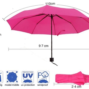 Parapluie Droit Manuel Mini Rose Noir en Métal, Vente en Gros à Prix Usine, Cadeaux d'Affaires Modernes - Product Image 2