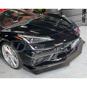 Nuevo alerón delantero de fibra de carbono estilo 5VM agresivo para kits de carrocería Chevrolet Corvette C8 Stingray Z51 - Product Image 5