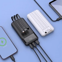 Batterie Li-Polymère à Affichage Numérique 22,5W 10000mAh/20000mAh, Charge Rapide Sans Fil, Banque d'Alimentation Portable et Station de Recharge