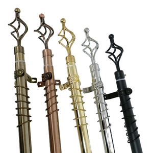Tringles à rideaux longues en métal de luxe <span class=keywords><strong>Tringle</strong></span> à rideaux <span class=keywords><strong>extensible</strong></span> de douche réglable - Product Image 1