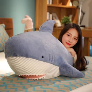 Vente flash, adorable peluche requin blanc, série d'animaux marins, oreiller requin, poupée en peluche, animal en peluche pour filles - Product Image 3