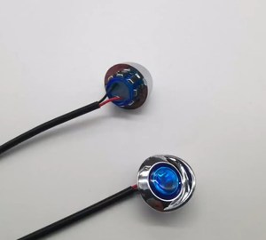 Cromato rotondo MINI 3/4 pollici ambra luci di posizione laterali per rimorchio del camion - Product Image 3