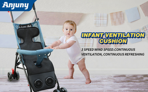 Anjuny Cool Sedile per Passeggini Traspirante in Rete Cuscino Cuscino Raffreddamento Ventilatore Traspirante Tessuto per <span class=keywords><strong>Passeggino</strong></span> - Product Image 5