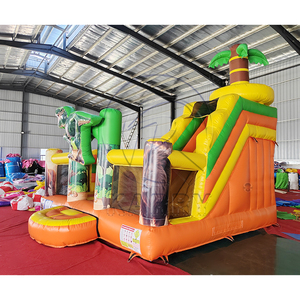Castillo Inflable Comercial para Fiestas Infantiles al Aire Libre, Material de PVC, Parque de Dinosaurios con Tobogán - Product Image 3