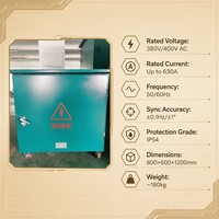 Panneau de synchronisation en gros 100A-630A 380V 400V Triphasé 5 fils Réponse de capture 200ms pour armoire de secours connectée au réseau