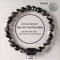 Pulseras de Piedras Naturales de Ojo de Tigre con 12 Signos del Zodiaco, Joyería de Horóscopo, Venta al por Mayor, Disponibles en Stock