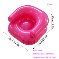 Ensemble canapé gonflable moderne en PVC personnalisable fauteuil d'extérieur pliable rose clair pour adulte pour chambre à coucher et salon