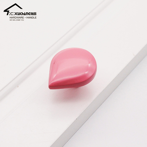 Petite Rose Boutons En Céramique Pour Enfants Meubles Monotrou <span class=keywords><strong>Commode</strong></span> Boutons D'armoire, <span class=keywords><strong>Bouton</strong></span> De Meubles De Chambre - Product Image 2