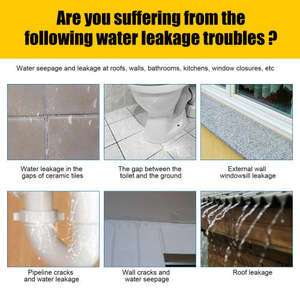 Sellador Impermeable Jaysuing de 100g con Brocha, Pintura a Base de Goma para Paredes Exteriores de Edificios, Sellador de Agua para Baño y Cocina - Product Image 2