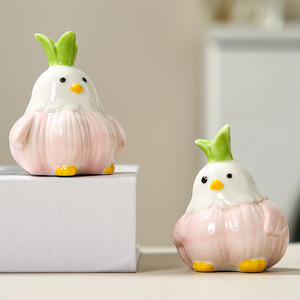 Ceramic Garlic Bird Cartoon Decoration <b>Easter</b> Desk Accessory Single Piece Gift - Product Image 1